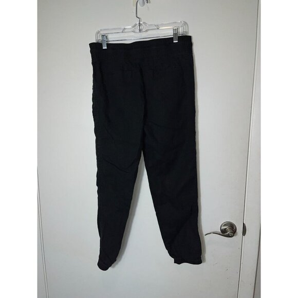 ATHLETA Cabo Linen Black Joggers Pants Size 8 Black Womens - Picture 5 of 10